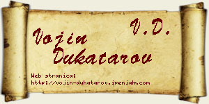 Vojin Dukatarov vizit kartica
